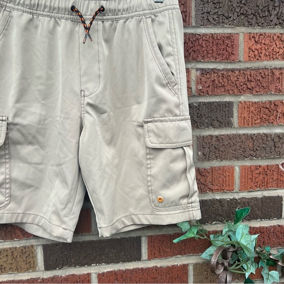 Iron Co. Tan Brown Boy’s Cargo Swim Trunks - Picture 2 of 3